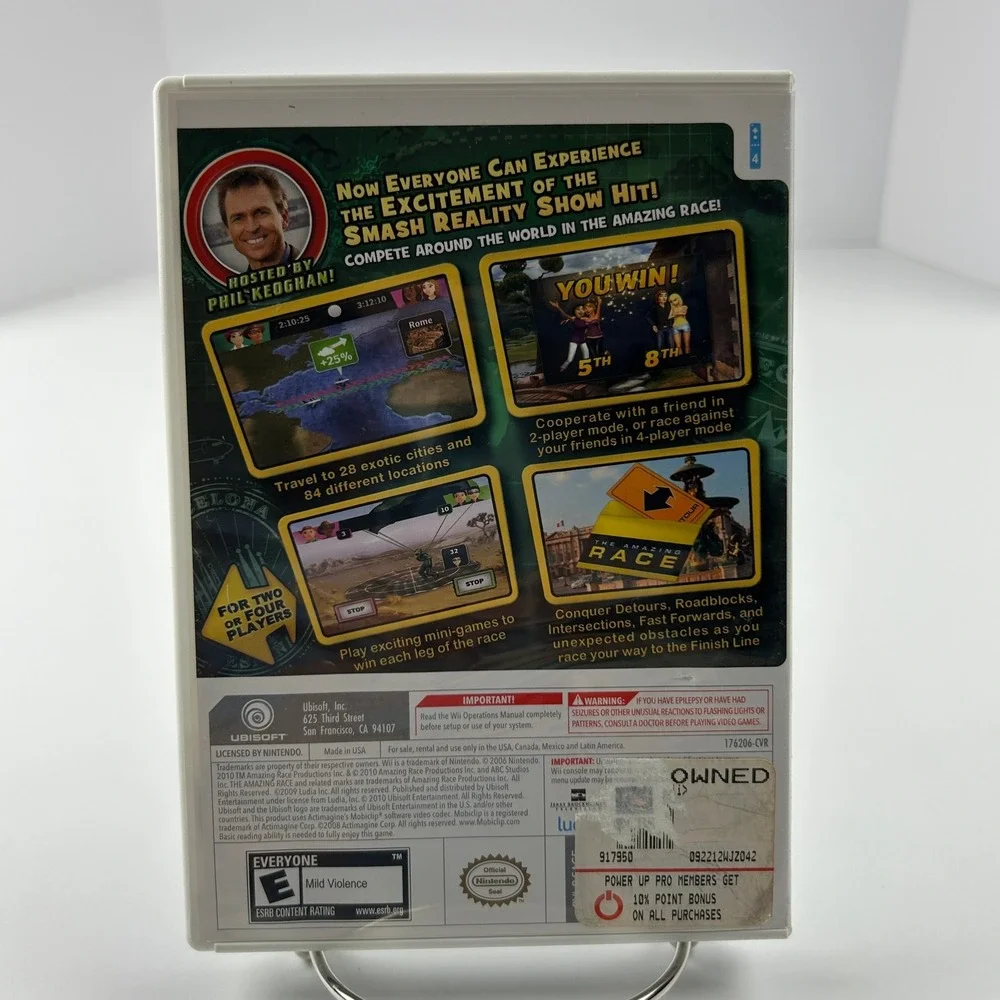 The Amazing Race Nintendo Wii Video Game Ubisoft Phil‎ Keoghan White Case USA